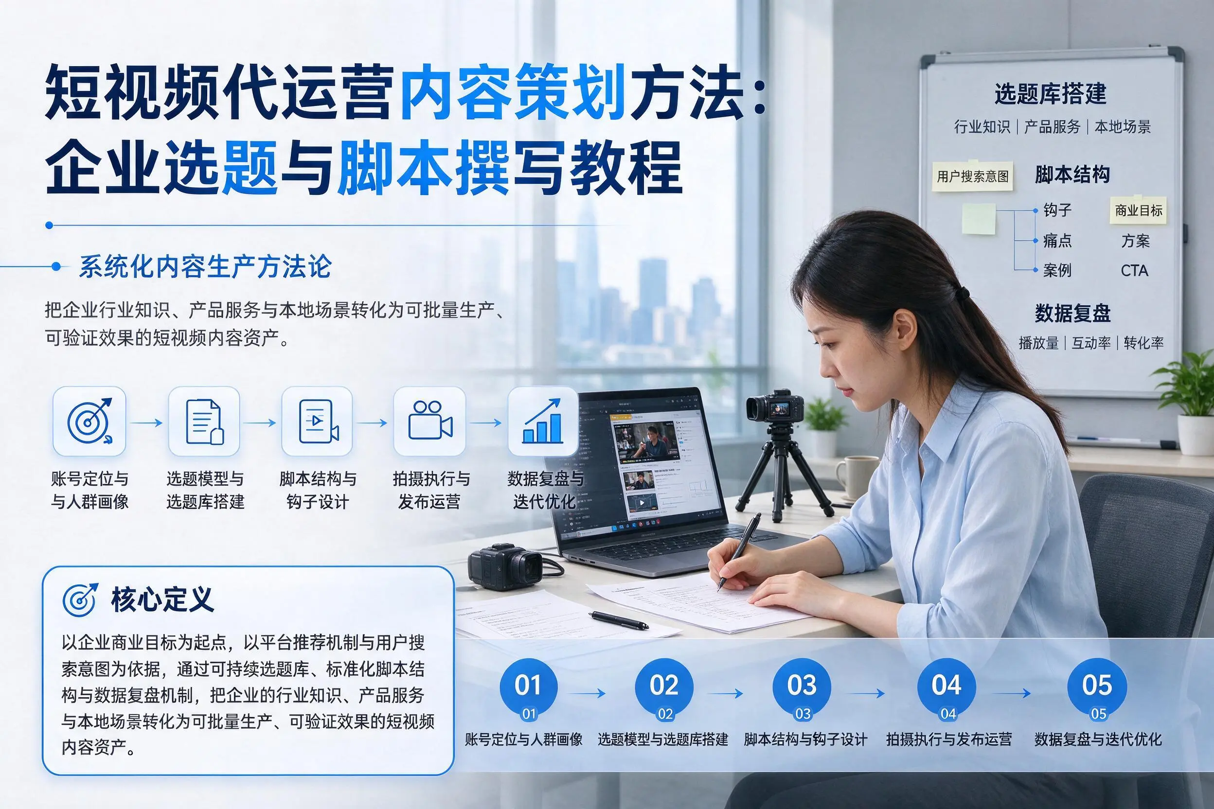 短视频代运营内容策划方法：桂林企业选题与脚本撰写教程