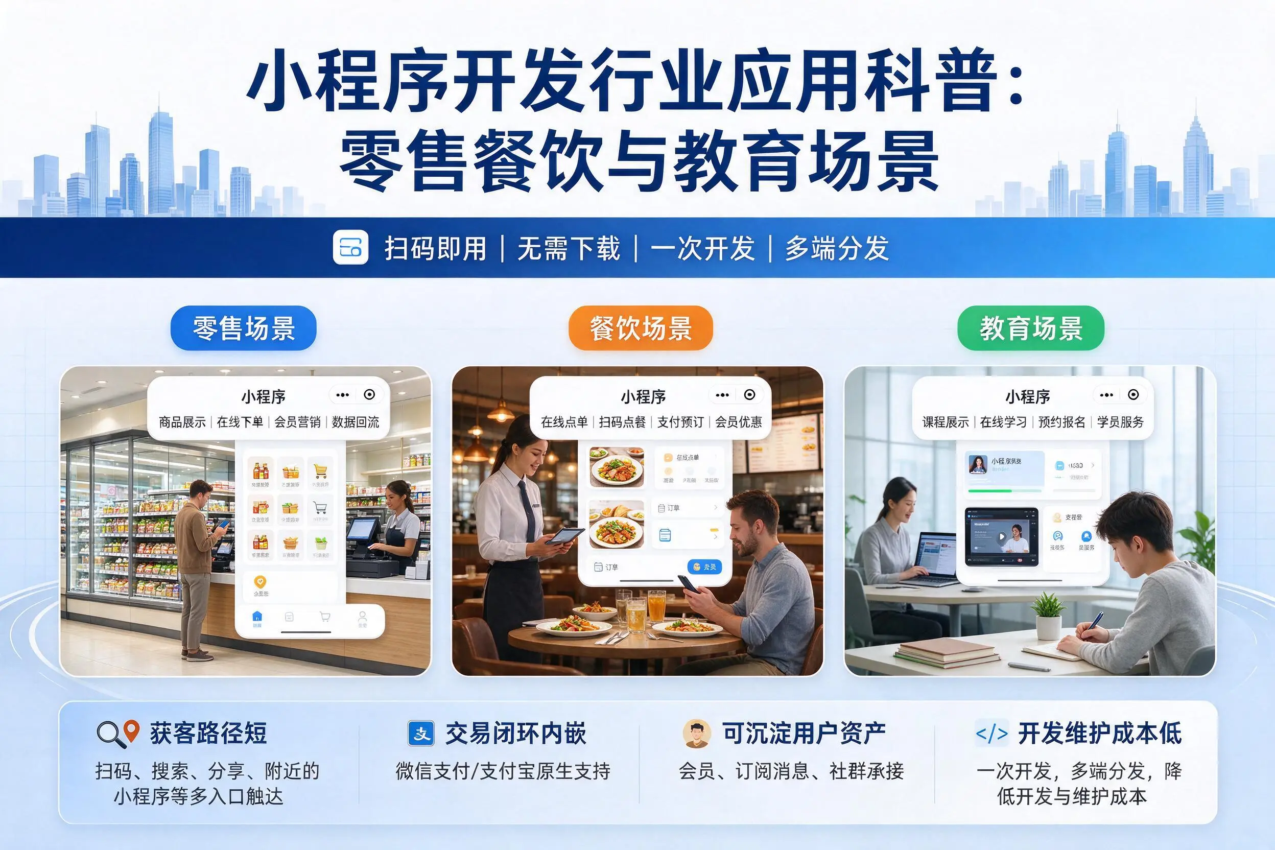 桂林小程序开发行业应用科普：零售餐饮与教育场景