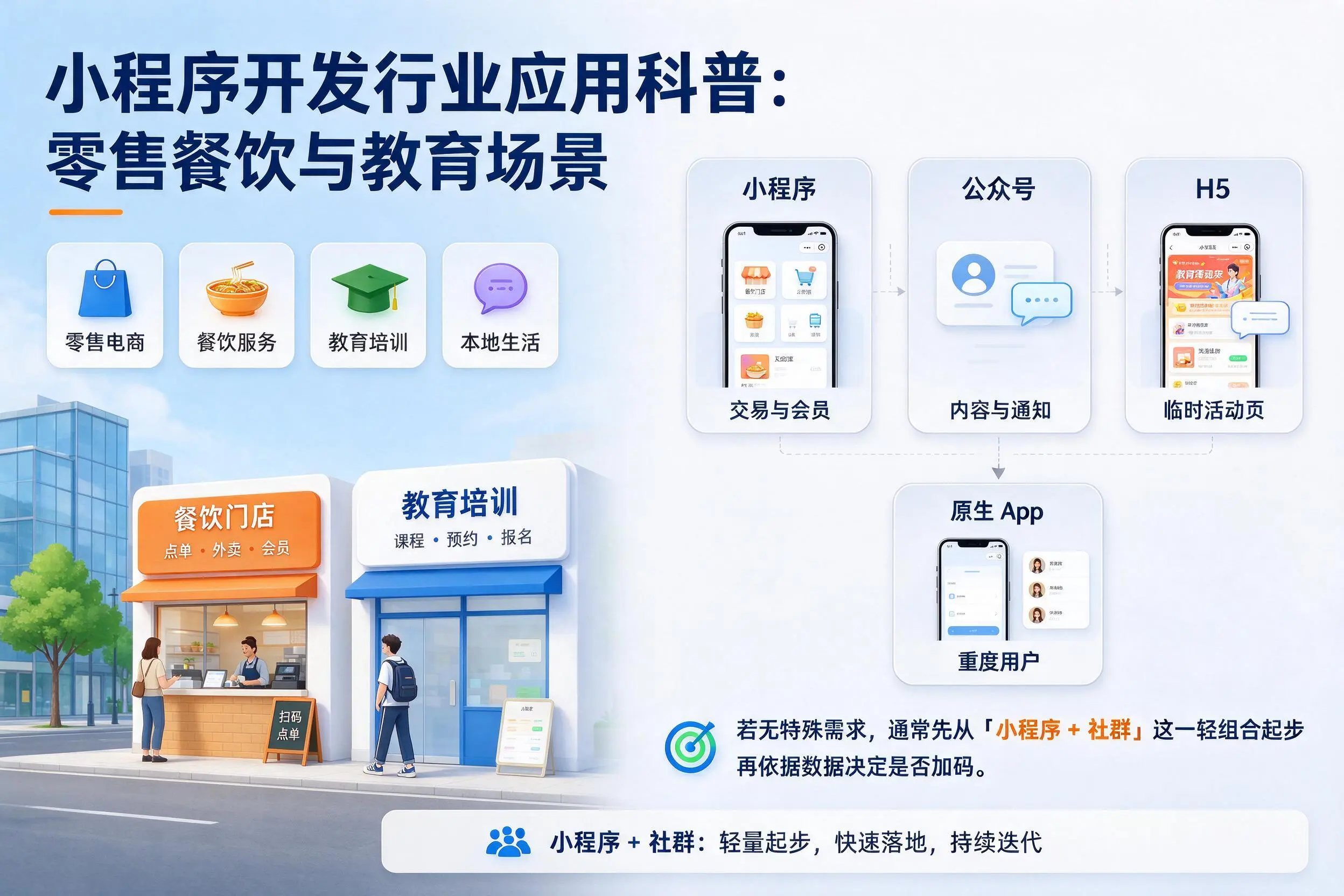桂林小程序开发行业应用科普：零售餐饮与教育场景