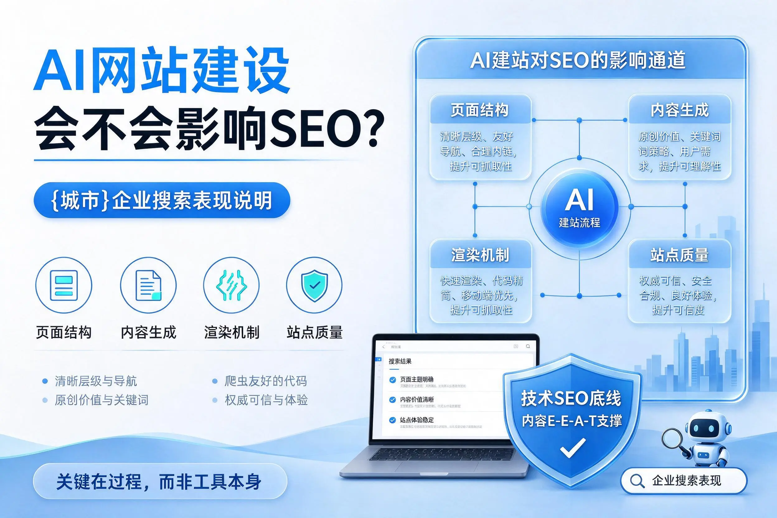 AI网站建设会不会影响SEO？桂林企业搜索表现说明