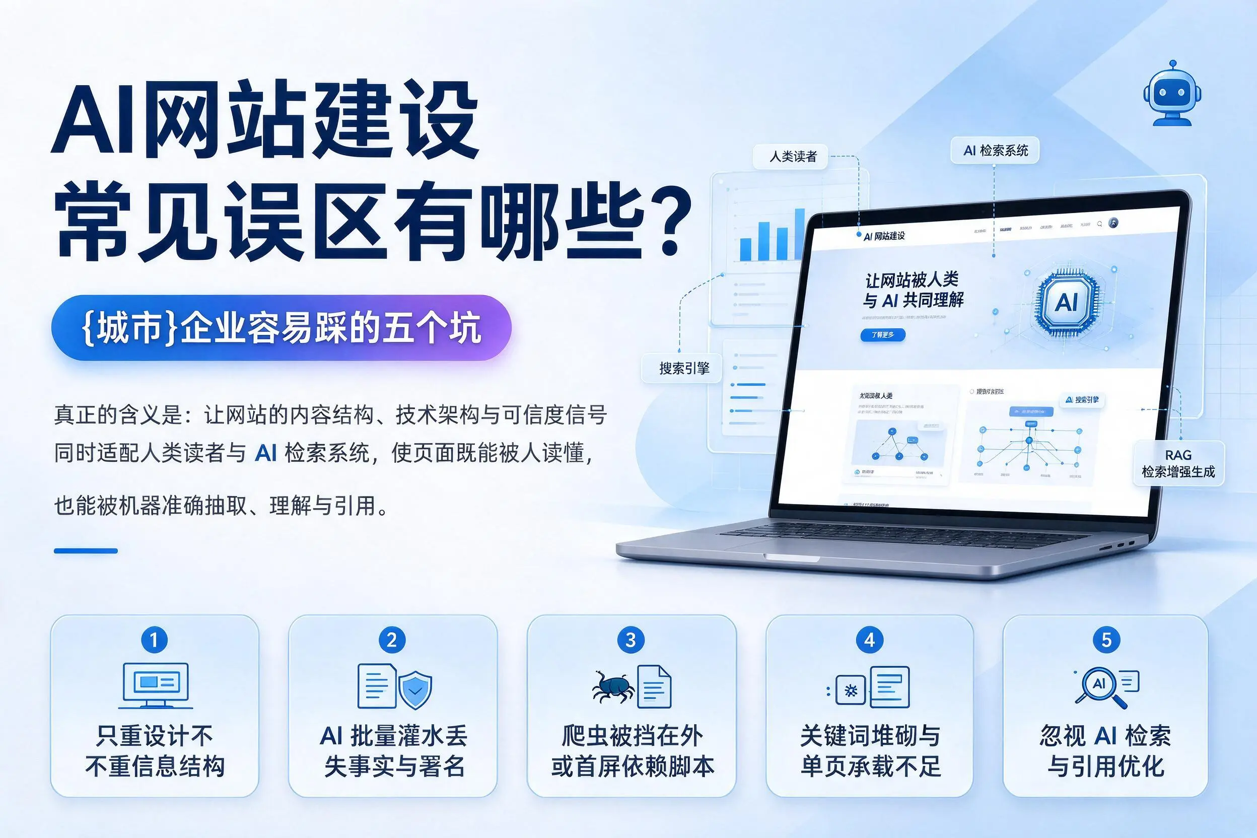 AI网站建设常见误区有哪些?桂林企业容易踩的五个坑