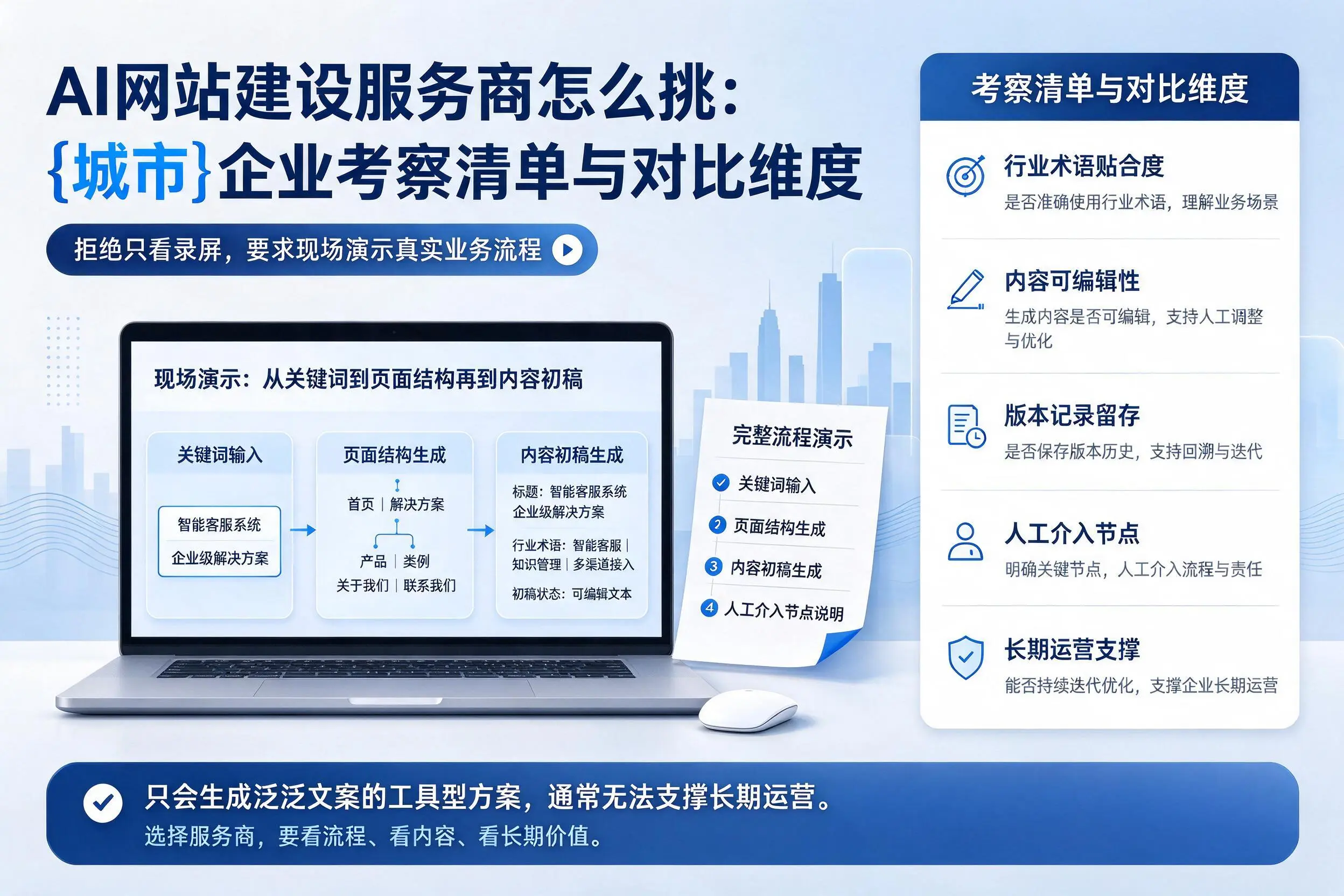 AI网站建设服务商怎么挑：桂林企业考察清单与对比维度