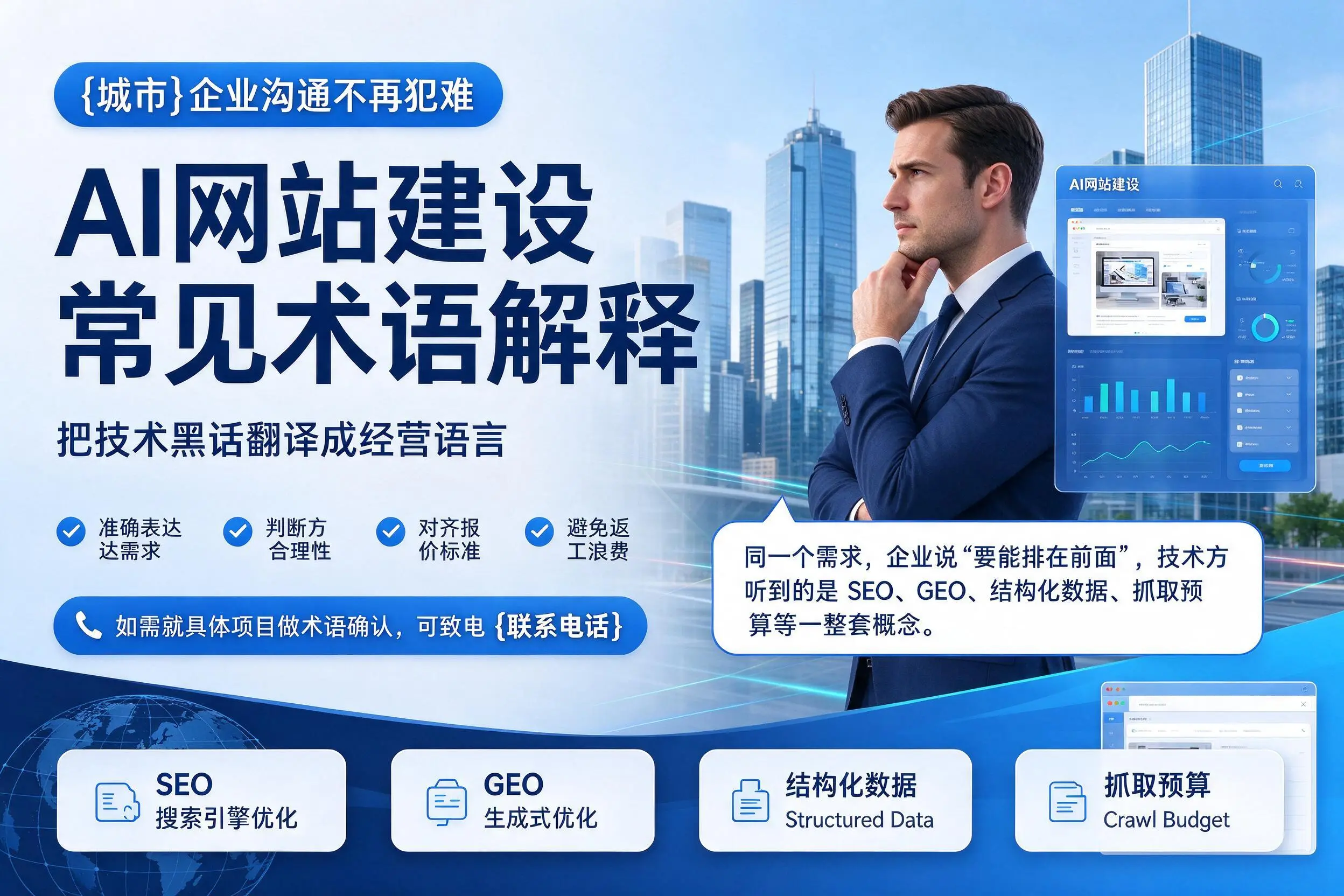 AI网站建设常见术语解释，桂林企业沟通不再犯难