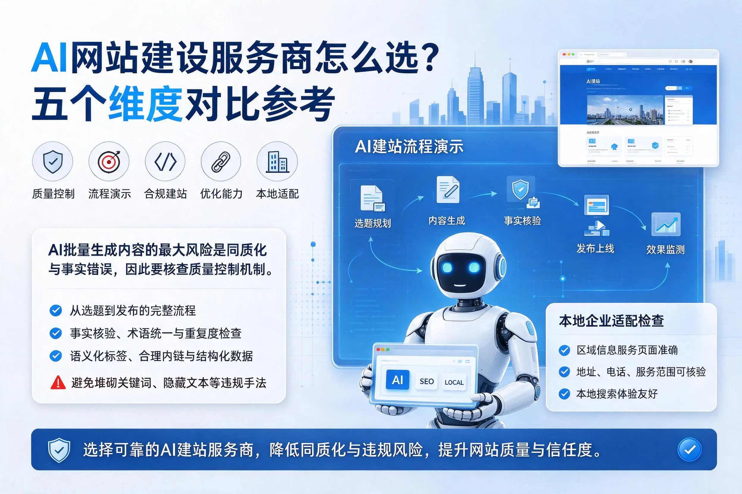 桂林AI网站建设服务商怎么选？五个维度对比参考